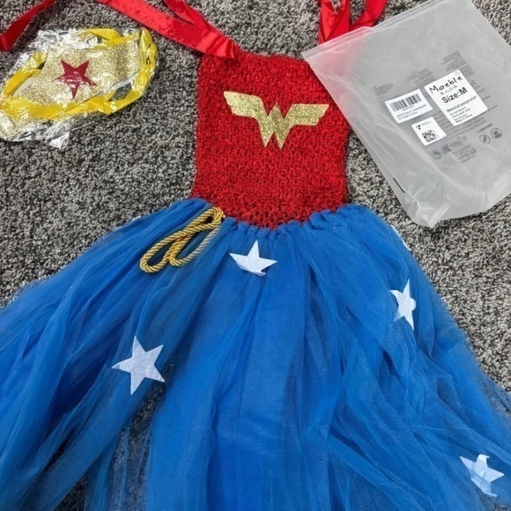 Wonder Woman Kids Costume - Red and Blue